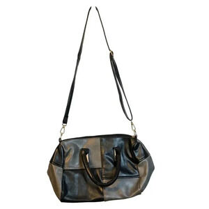 Vintage Y2K Faux Leather Color Block Crossbody bag purse